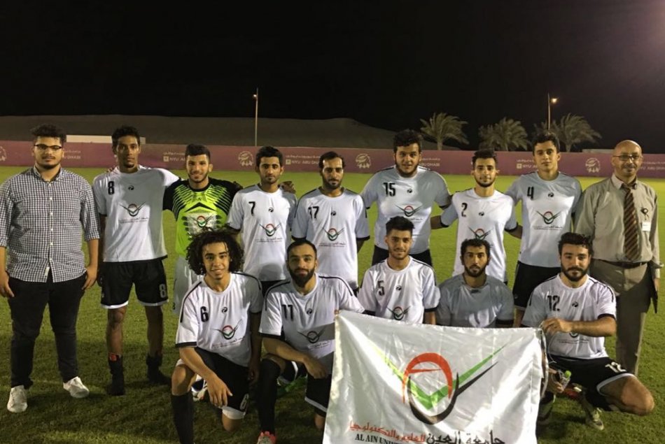 فريق جامعة العين –مقر أبوظبي- يحصدون الفوز في بطولة دوري أبوظبي للجامعات