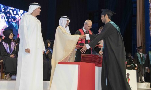 Nahyan Bin Mubarak attends the Year of Tolerance batch graduation at AAU