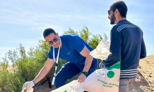 The Deanship of Student Affairs participates in a Cleaning Campaign in Al Ain