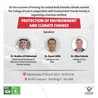 PROTECTION OF ENVIRONMENT AND CLIMATE CHANGE